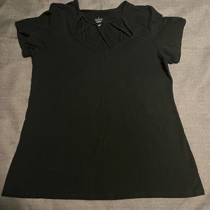Torrid Black Cage Foxy Tee Size 3